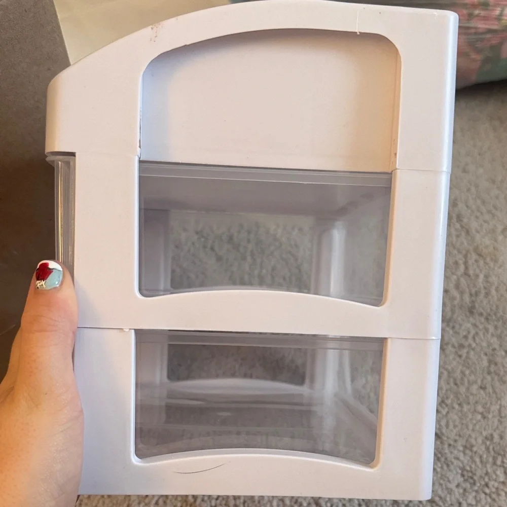 White Multi-Compartment Storage Organizer